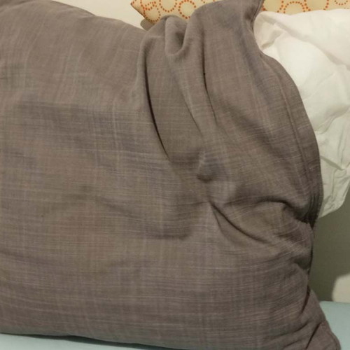 Sofa pillows three large new with brown covers