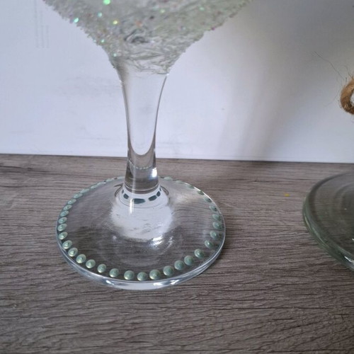 Decorative glasses with decoupage method like new