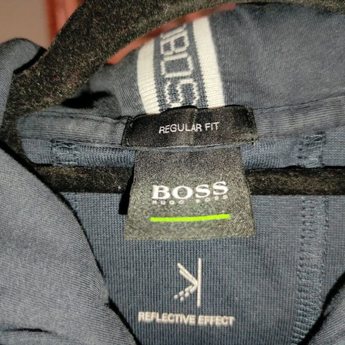 Boss men's hoodie jacket like new, large slim fit, blue