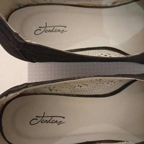 Tendenz women's summer black shoes with perforated design size 37