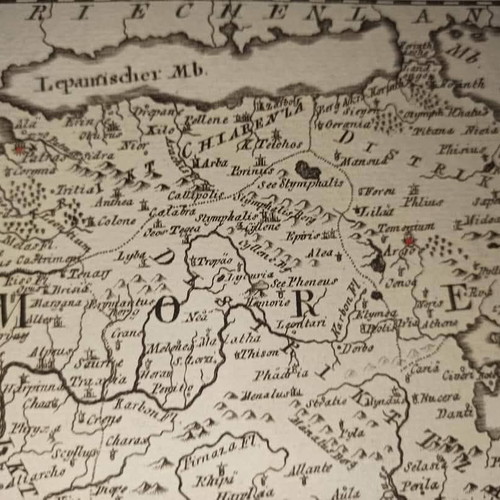 Peloponnese map 1790 like new
