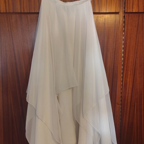 Handmade wedding dress like new, romantic, size S/M, cotton-silk