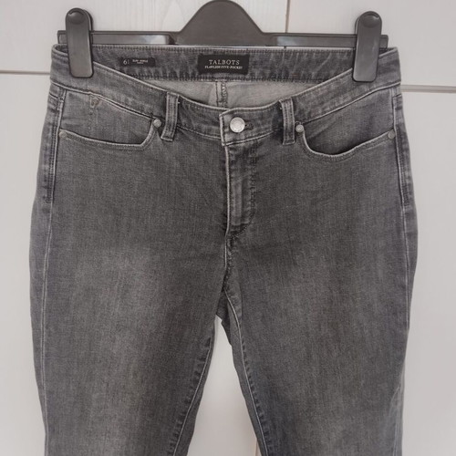 Talbots slim ankle curvy gray jeans like new, small medium