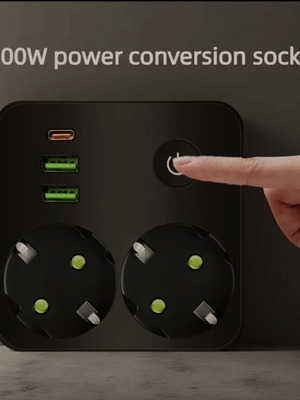 Πολύπριζο 2x Σούκο με USB-A και USB-C 2500W