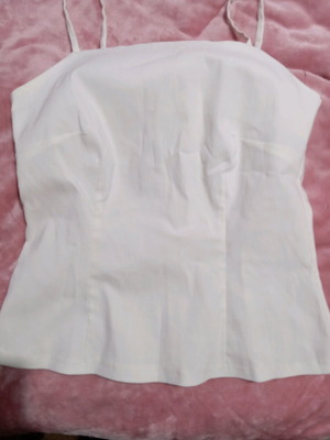 Women's white off-shoulder top like new, size M