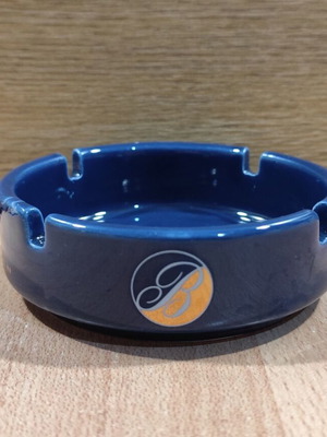 Ballantine's Scotch Whisky Ceramic Ashtray used, vintage small promotional