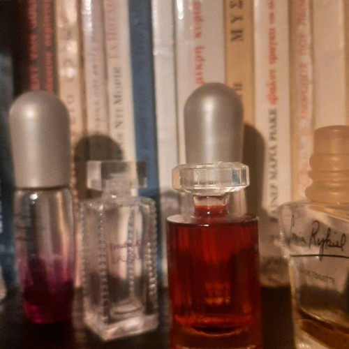Perfume miniatures used, 5 empty and Lucia perfume gift