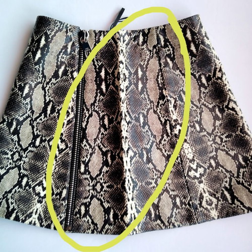 Neil Barrett snake print leather a-line mini skirt new, size S