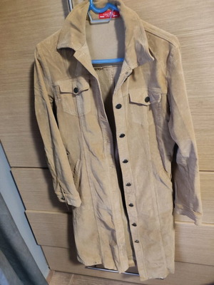 Corduroy women's jacket like new, size S, beige