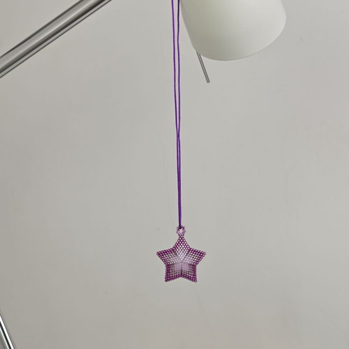 Star necklace made to order with pink and purple Delica beads