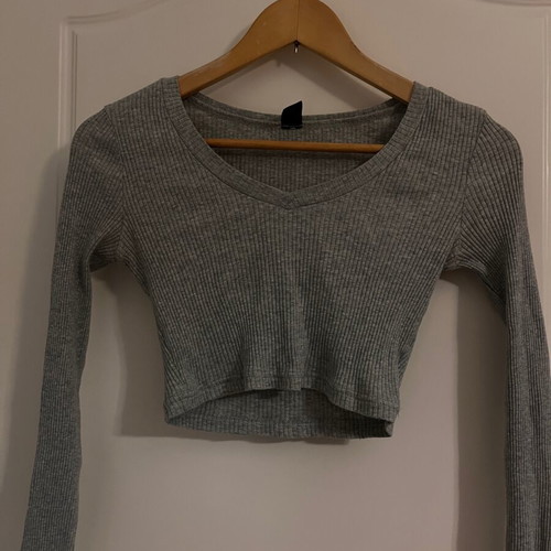 Shein gray long-sleeve top like new, size S
