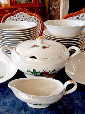 Σετ σερβιτσιού φαγητού 30 τεμαχίων Chodziez Porcelana 1960