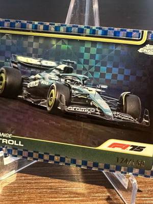 Lance Stroll 2025 Topps Chrome F1 Blue Checker Flag Card new