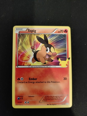 Pokemon Tepig Official 13/25 κάρτα καινούργια, 25η επέτειος McDonald's 2021