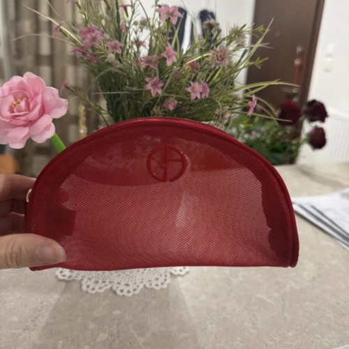 Armani toiletry bag red like new