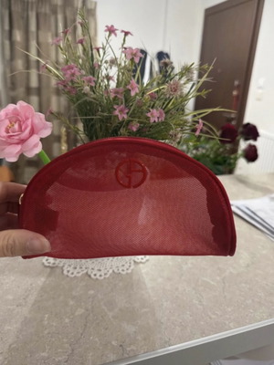 Armani toiletry bag red like new