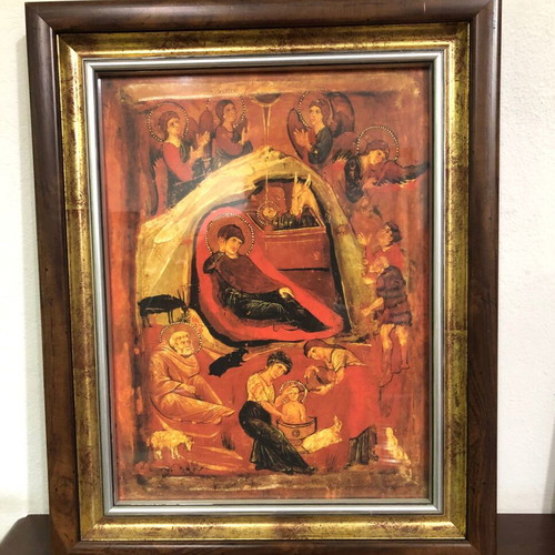 Nativity of Jesus replica image from Mount Sinai Monastery like new, size 40x50