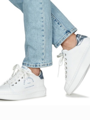 Γυναικεία sneakers Karl Lagerfeld σαν καινούργια, μέγεθος 39, λευκά και τιρκουάζ