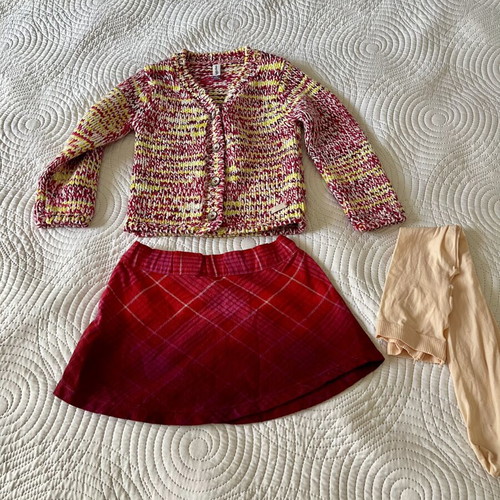 Benetton mother and daughter skirt set like new, toddler size 2