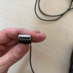 Computer mouse and USB extension cable used