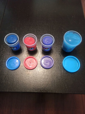 Plasticine and slime new, unused
