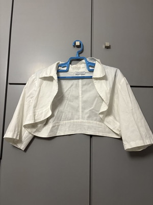 Vivette white bolero jacket, size L