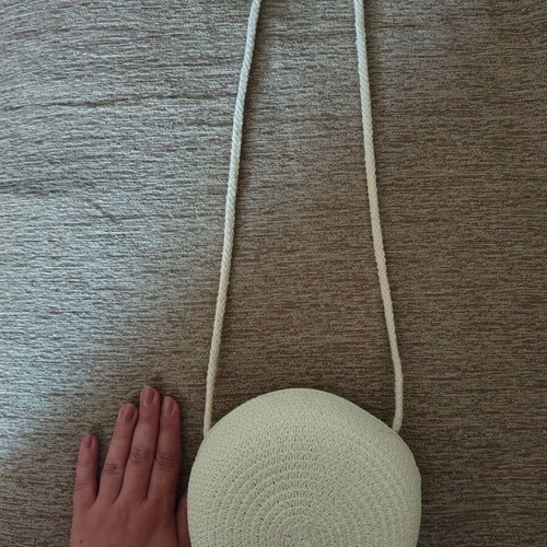 Straw bag new, beige, small summer crossbody