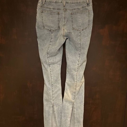 Shein flare jeans with slits at bottom like new, size XL