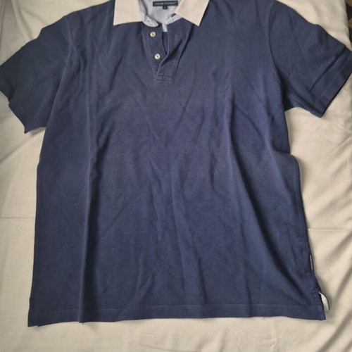Oxford Company XL shirt used, white and blue
