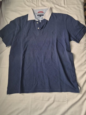 Oxford Company XL shirt used, white and blue