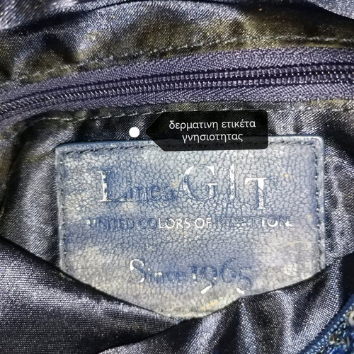 Benetton clutch bag blue hand-held like new, genuine