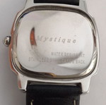 Ρολόι χειρός γυναικείο Mystique quartz με μαύρο δερμάτινο λουράκι μεταχειρισμένο