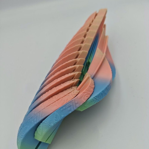 3D Printed Articulated Easter Egg Fidget New Rainbow PLA