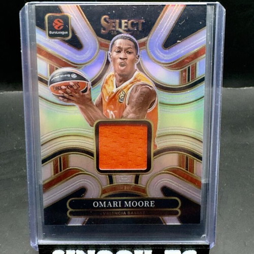 2025-26 Euroleague Select κάρτα με ύφασμα Omari Moore /125