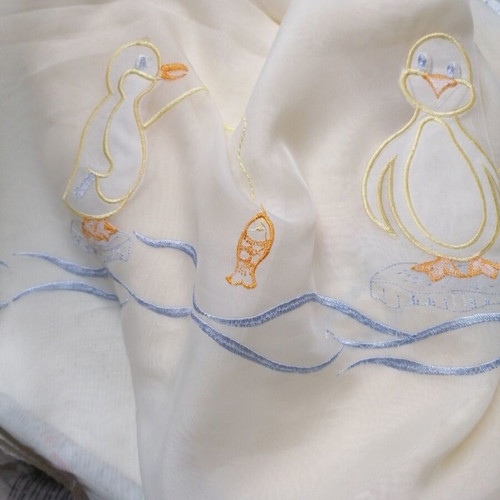 Polyester organza fabric new, transparent with soft texture