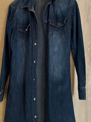Denim long shirt used, blue, size M