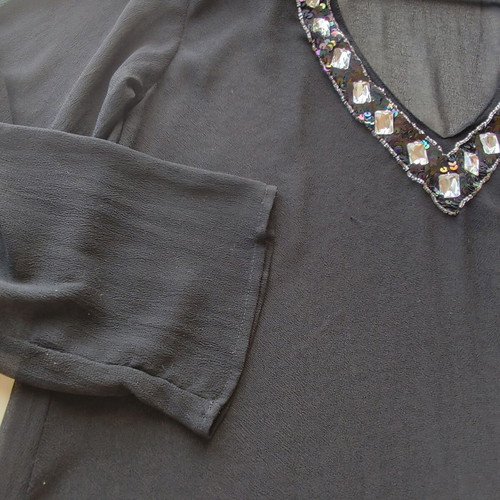 Knock black women's beach tunic dress large, like new, polyester