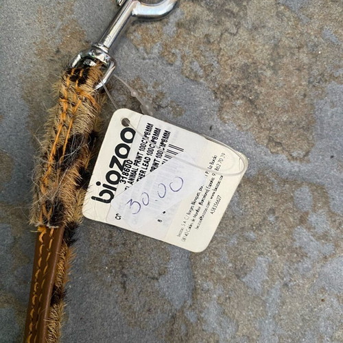 Leather leopard dog leash new