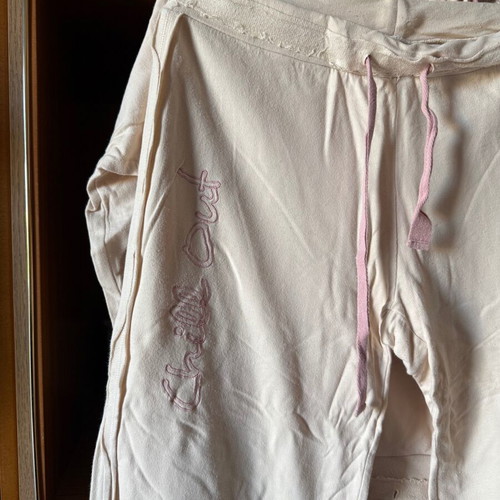 Beige tracksuit set with pink cord new, size medium