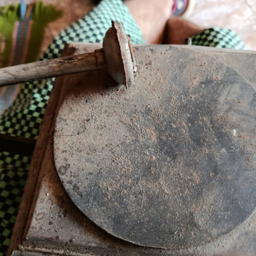 Μεταλλικό διακοσμητικό γραμμόφωνο, χειροποίητη κατασκευή από τσίγκο