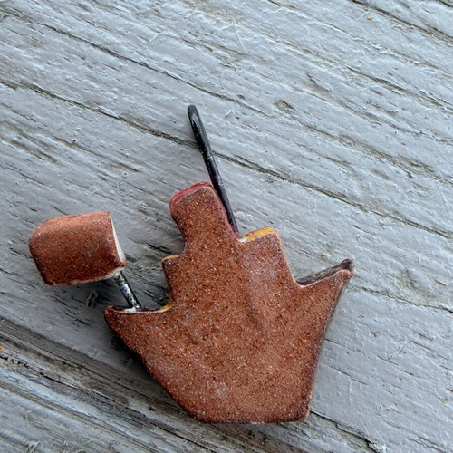 Handmade ceramic pendant, like new, multicolor