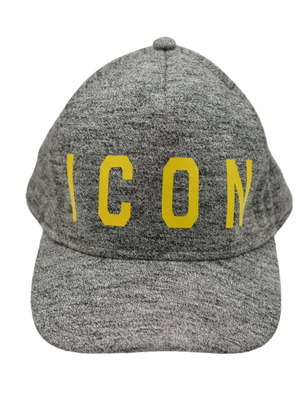 Dsquared2 D2 Icon Yellow Logo Gray Cotton Unisex Baseball Cap Hat OS