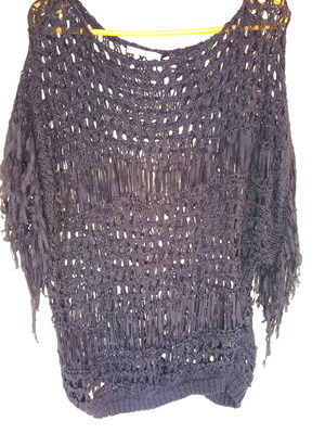 Knitted black top M&S like new, size M