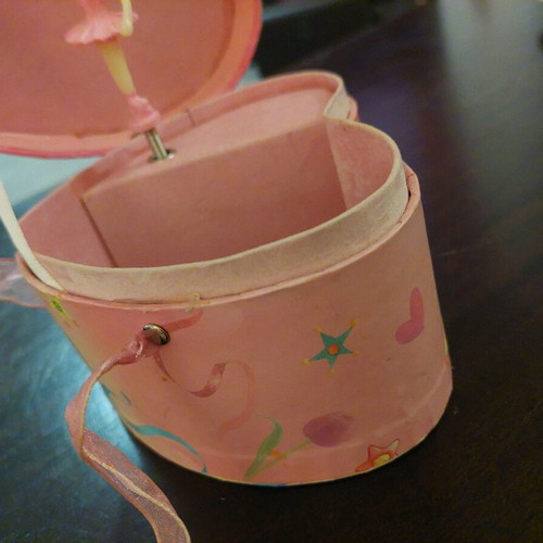 Jewelry box with wind-up ballerina used, Swan Lake melody