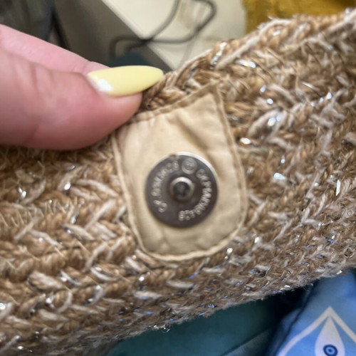 Ble Resort Collection Straw Jute Handbag like new, beige