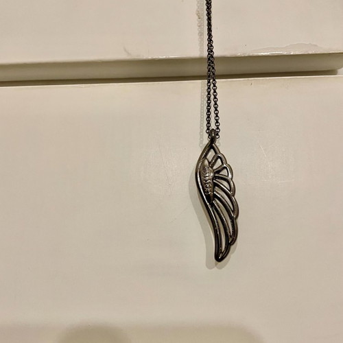 Feather necklace new from Patsea, stainless steel