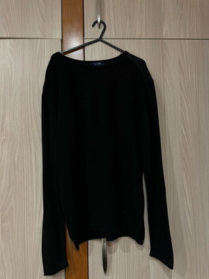 Armani Jeans long sleeve black blouse medium like new