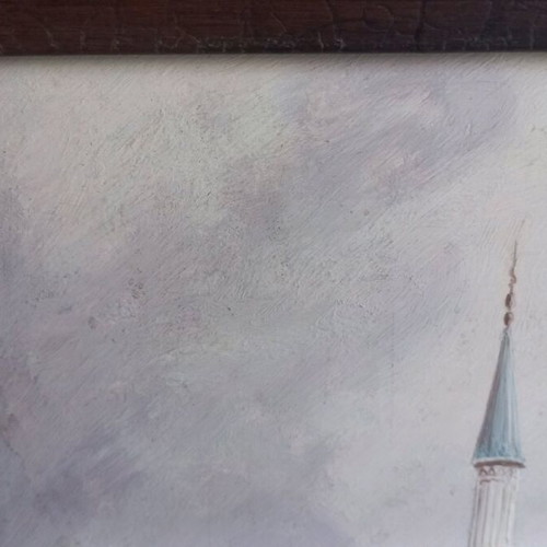 Oil painting with Hippodrome and Hagia Sophia theme like new