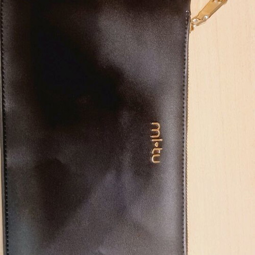 Mi Tu black hand bag new with gold details