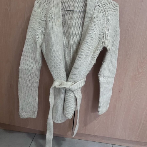 Massimo Dutti wool cardigan used, ecru, size S